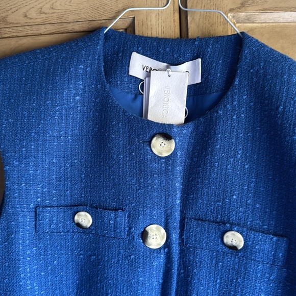 Veronica Beard 🔥 Tamara Linen Vest Single-Breasted Vest - Picture 10 of 13